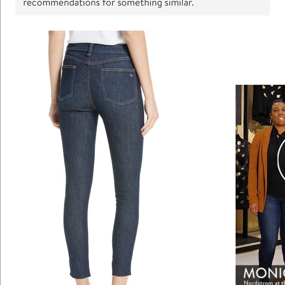 Rag & Bone 10” ankle skinny jeans
